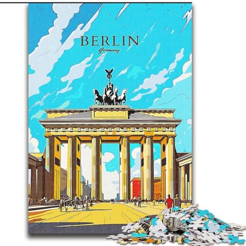 Puzzle für Erwachsene, 1000 Teile, Deutschland, Berlin, Reisen, Lernen, Lernspielzeug, Familienspiele, stärken die Liebe zwischen Paaren (50x75cm), 1000 Teile von NGZITNFXL
