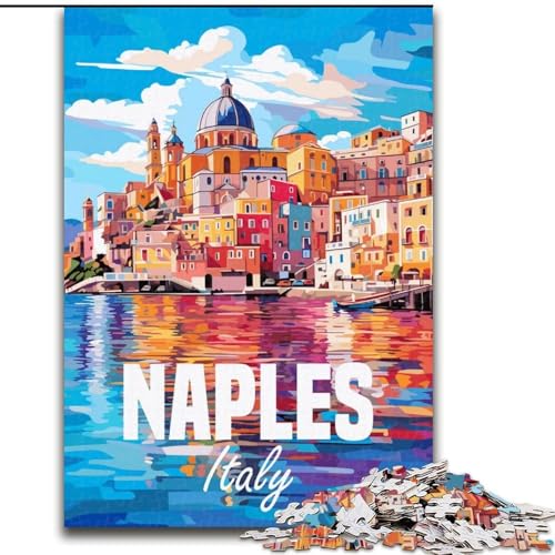 Puzzle für Erwachsene, 1000 Teile, Neapel, Italien, Herausforderung für die Gehirnintelligenz, süchtig machendes Spielzeug, lustiges Geschenk für Kinder ab 14 Jahren (50x75cm), 1000 Teile von NGZITNFXL