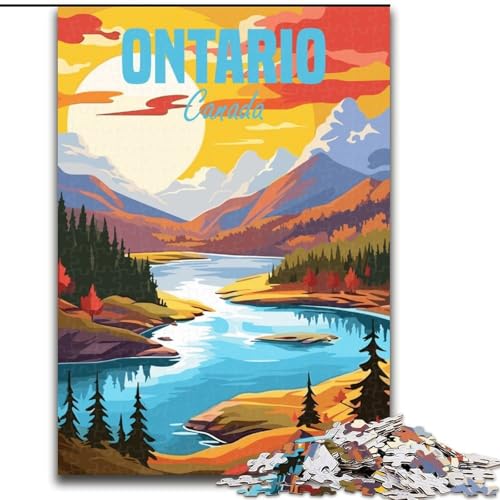Puzzle für Erwachsene, 1000 Teile, Ontario, Kanada, Lernspielzeug, Familienspiele, stärkt die Liebe zwischen Paaren (50x75cm), 1000 Teile von NGZITNFXL