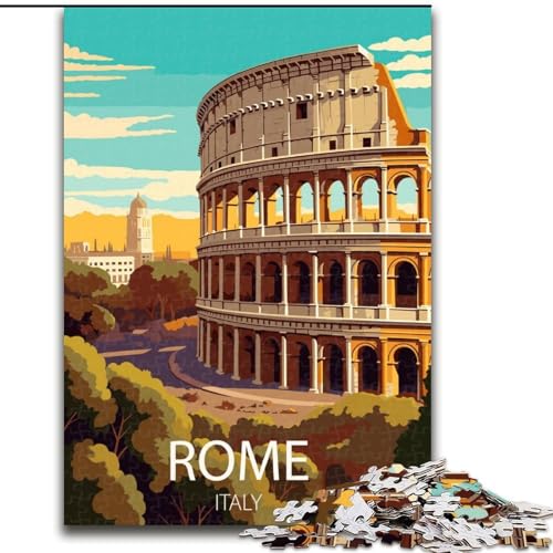 Puzzle für Erwachsene, 1000 Teile, Rom, Italien, geeignet für Personen ab 14 Jahren, Lernspiel, Herausforderung, Spielzeug, Geschenk zum Geburtstag (50x75cm), 1000 Stück von NGZITNFXL