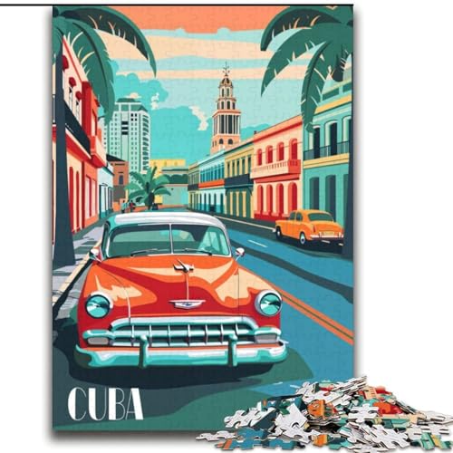 Puzzle für Erwachsene, 1000 Teile, klassisches Kuba-Lernspielzeug, Familienspiele, Lernspiel für Geburtstag, Weihnachten (38x52cm), 1000 Teile von NGZITNFXL