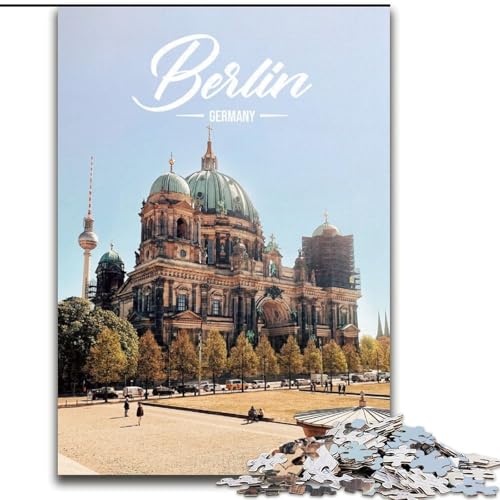Puzzle für Erwachsene, 1000-teiliges Puzzle, Berlin, Herausforderung für die Gehirnintelligenz, süchtig machendes Spielzeug, lustiges Geschenk für Kinder ab 14 Jahren (50x75cm), 1000 Teile von NGZITNFXL