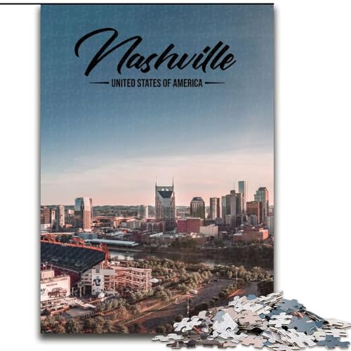 Puzzle für Erwachsene, 1000-teiliges Puzzle, Nashville, Herausforderung für die Gehirnintelligenz, süchtig machendes Spielzeug, lustiges Geschenk für Kinder ab 14 Jahren (50x75cm), 1000 Teile von NGZITNFXL