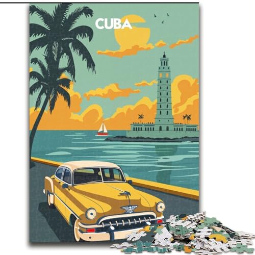 Puzzle für Erwachsene, kubanische Küste, Lernspiele, Lernspiel für Geburtstag, Weihnachten für und ab 14 Jahren (38x26cm), 1000 Teile von NGZITNFXL