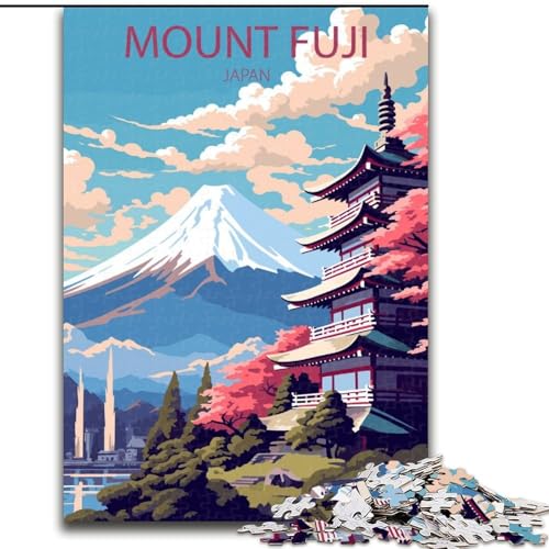 Puzzle für Erwachsene 1000 Teile, Mount Fuji, Japan, Dekomprimierendes, intellektuelles Lernspielzeug, perfekte Dekoration (50x75cm), 1000 Teile von NGZITNFXL