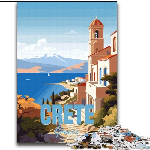 Puzzle für Erwachsene 1000 Teile Kreta Griechenland Denksportspiel Wanddekoration Einzigartige Geburtstags (38x52cm) 1000pcs von NGZITNFXL