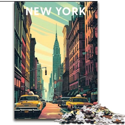 Puzzle für Erwachsene 1000 Teile New York City Denksportspiel Wanddekoration Einzigartige Geburtstags (38x26cm) 1000 Teile von NGZITNFXL