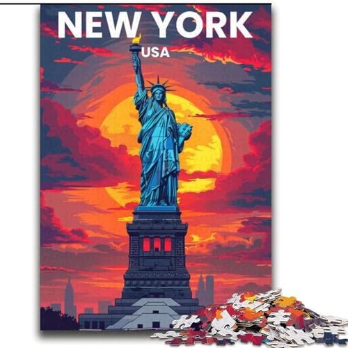 Puzzle für Erwachsene New York Lernspiele Lernspiel für Geburtstag, Weihnachten für und ab 14 Jahren (38x52cm) 1000 Teile von NGZITNFXL
