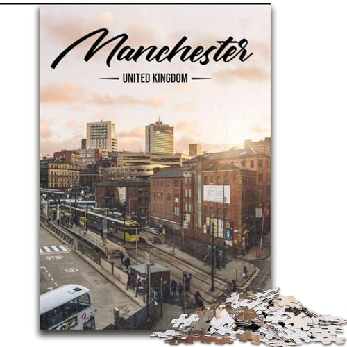 Puzzle für Erwachsene und Jugendliche, 1000 Teile, Manchester, hilft dem Gehirn, süchtig machendes Spielzeug zur Förderung der Geduld, Geschenk zum Geburtstag (50x75cm), 1000 Teile von NGZITNFXL