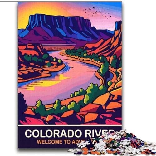 Puzzle für Erwachsene und Teenager, 1000 Teile, Colorado River, pädagogisches Spielzeug zum Stressabbau, Geschenke für Freunde und Familie (38x52cm), 1000 Teile von NGZITNFXL