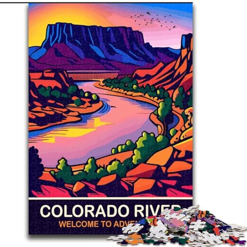 Puzzle für Erwachsene und Teenager, 1000 Teile, Colorado River, pädagogisches Spielzeug zum Stressabbau, Geschenke für Freunde und Familie (50x75cm), 1000 Teile von NGZITNFXL