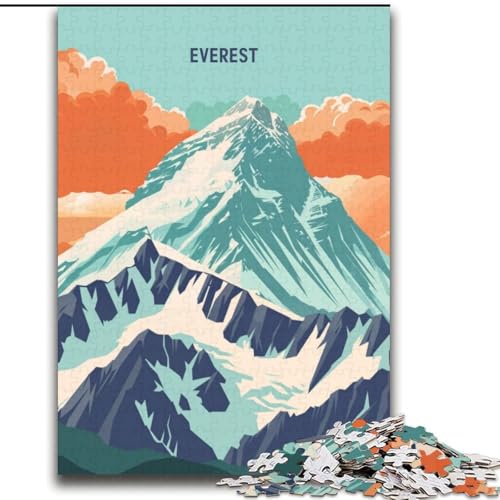Puzzle für Erwachsene und Teenager, 1000 Teile, Everest Majesty, pädagogisches Spielzeug zum Stressabbau, Geschenke für Freunde und Familie (38x52cm), 1000 Teile von NGZITNFXL