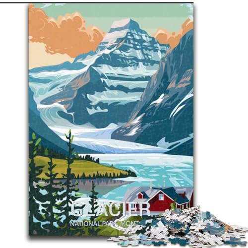 Puzzle für Erwachsene und Teenager, 1000 Teile, Glacier-Nationalpark, pädagogisches Spielzeug zum Stressabbau, Geschenke für Freunde und Familie (50x75cm), 1000 Teile von NGZITNFXL