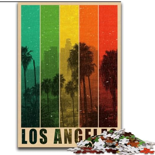 Puzzle für Erwachsene und Teenager, 1000 Teile, Los Angeles, pädagogisches Spielzeug zum Stressabbau, Geschenke für Freunde und Familie (50x75cm), 1000 Teile von NGZITNFXL
