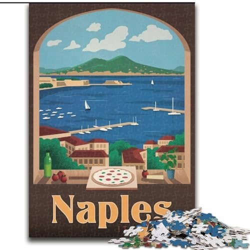 Puzzle für Erwachsene und Teenager, 1000 Teile, Neapel, pädagogisches Spielzeug zum Stressabbau, Geschenke für Freunde und Familie (50x75cm), 1000 Teile von NGZITNFXL