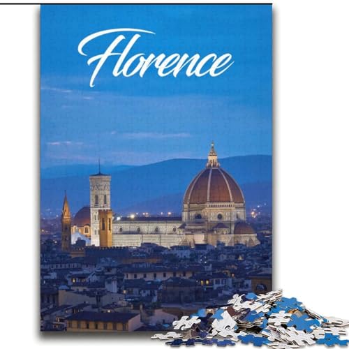 Puzzle für Jugendliche, 1000 Teile, Florenz, Spielzeug, Denkspiel zur Heimdekoration, für Kinder ab 14 Jahren (38x52cm), 1000 Teile von NGZITNFXL