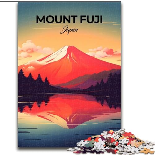 Puzzle für Jugendliche, 1000 Teile, Mount Fuji, Spielzeug, Denkspiel zur Heimdekoration, für Kinder ab 14 Jahren (50x75cm), 1000 Teile von NGZITNFXL