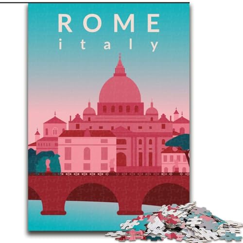 Puzzle für Jugendliche, 1000 Teile, Rom-Spielzeug, Denkspiel zur Heimdekoration, für Kinder ab 14 Jahren (38x26cm), 1000 Teile von NGZITNFXL
