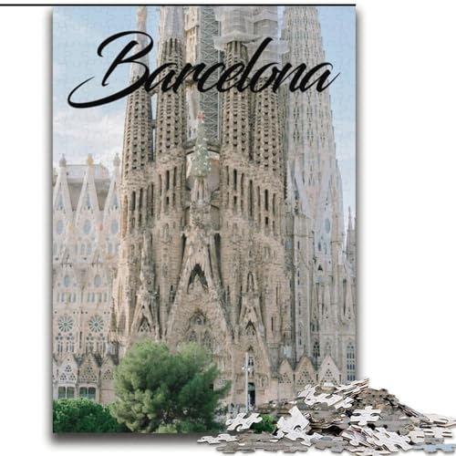 Puzzle für Teenager, 1000 Teile, Barcelona, anspruchsvolles Spiel, Geschenke ganze Familie (38x52cm), 1000 Teile von NGZITNFXL