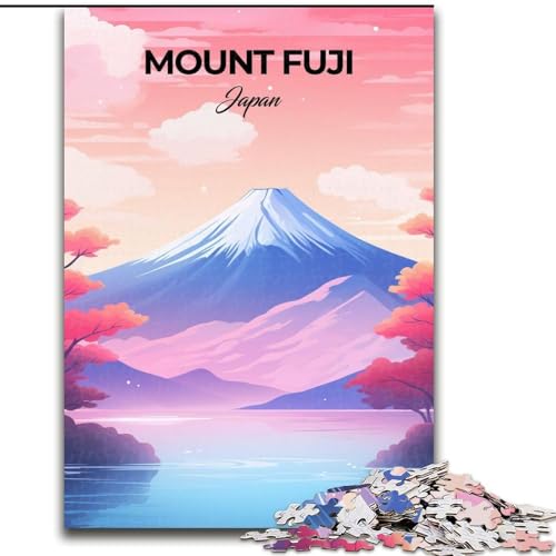 Puzzle für Teenager, 1000 Teile, Berg Fuji, Japan, für Kinder ab 14 Jahren, für Familienspaß und Spieleabend, Geschenkspielzeug (38x26cm), 1000 Teile von NGZITNFXL