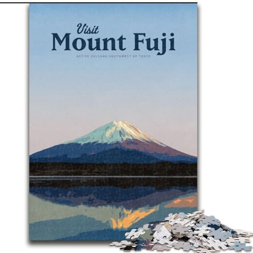Puzzle für Teenager, 1000 Teile, Besuchen Sie den Berg Fuji, anspruchsvolles Spiel, Geschenke ganze Familie (50x75cm), 1000 Teile von NGZITNFXL
