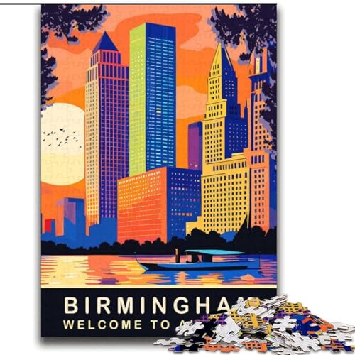 Puzzle für Teenager, 1000 Teile, Birmingham, Alabama, anspruchsvolles Spiel, Geschenke ganze Familie (38x52cm), 1000 Teile von NGZITNFXL