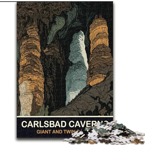 Puzzle für Teenager, 1000 Teile, Carlsbad Caverns, für Lernspiele, Herausforderung, Spielzeug, Künstlersammlung, Bildende Kunst (50x75cm), 1000 Teile von NGZITNFXL