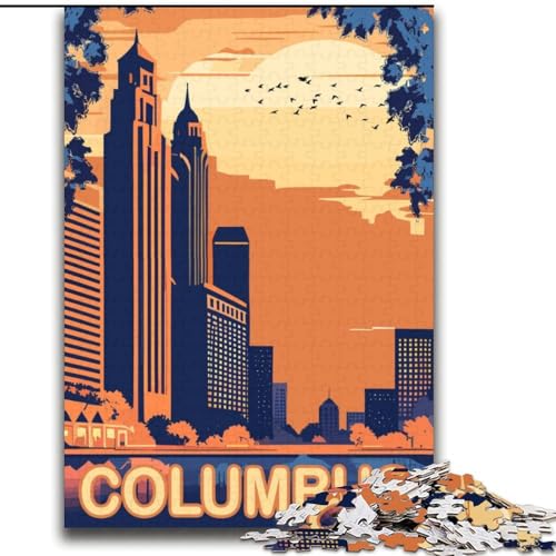 Puzzle für Teenager, 1000 Teile, Columbus, Ohio, anspruchsvolles Spiel, Geschenke ganze Familie (38x52cm), 1000 Teile von NGZITNFXL