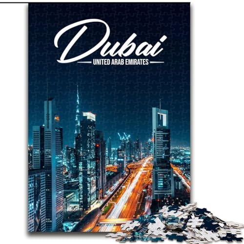 Puzzle für Teenager, 1000 Teile, Dubai-Spielzeug, Denkspiel zur Heimdekoration, für Kinder ab 14 Jahren (38x26cm), 1000 Teile von NGZITNFXL