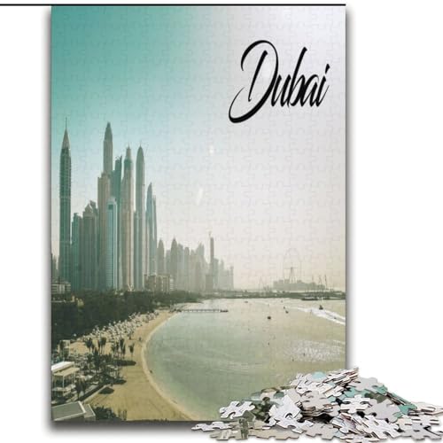 Puzzle für Teenager, 1000 Teile, Dubai-Spielzeug, Denkspiel zur Heimdekoration, für Kinder ab 14 Jahren (38x52cm), 1000 Teile von NGZITNFXL