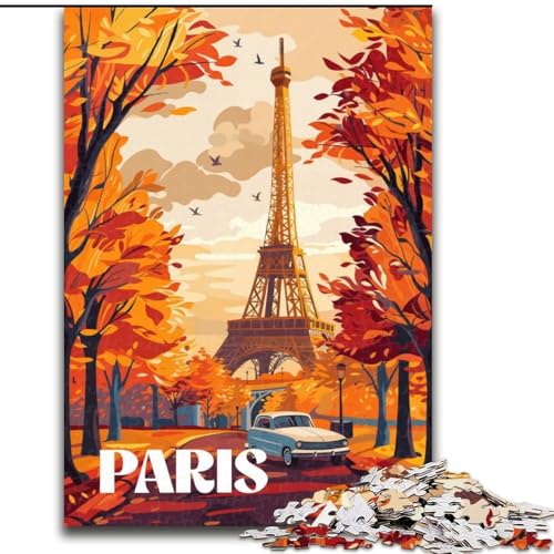 Puzzle für Teenager, 1000 Teile, Herbst in Paris, anspruchsvolles Spiel und Familienspiel, EIN Kunstwerk für 14-Jährige (50x75cm), 1000 Teile von NGZITNFXL