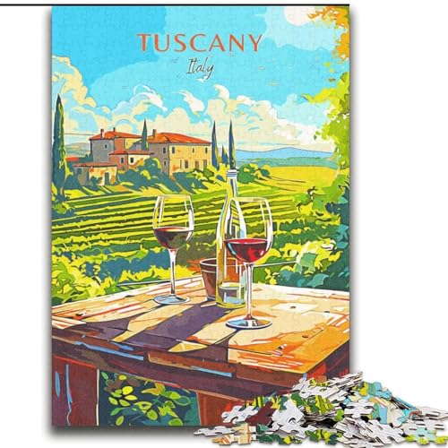 Puzzle für Teenager, 1000 Teile, Italien, Toskana, Reisen, Lernspiel, Herausforderung, Spielzeug, Künstlersammlung, Bildende Kunst (38x52cm), 1000 Teile von NGZITNFXL