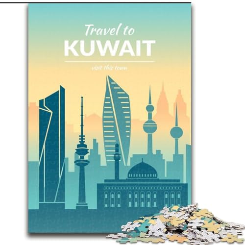 Puzzle für Teenager, 1000 Teile, Kuwait, für Lernspiele, Herausforderung, Spielzeug, Künstlersammlung, Bildende Kunst (50x75cm), 1000 Teile von NGZITNFXL