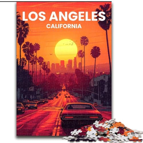 Puzzle für Teenager, 1000 Teile, Los Angeles, für Lernspiele, Herausforderung, Spielzeug, Künstlersammlung, Bildende Kunst (38x26cm), 1000 Teile von NGZITNFXL