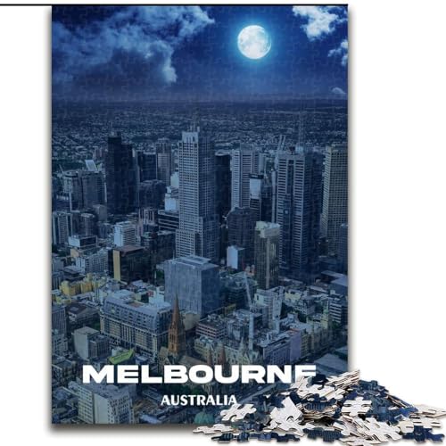 Puzzle für Teenager, 1000 Teile, Melbourne City, Australien, für Lernspiele, Herausforderung, Spielzeug, Künstlersammlung, Bildende Kunst (38x26cm), 1000 Teile von NGZITNFXL