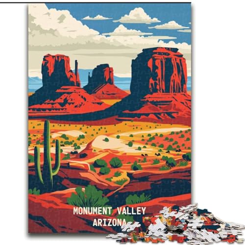 Puzzle für Teenager, 1000 Teile, Monument Valley Majestic, für Lernspiele, Herausforderung, Spielzeug, Künstlersammlung, Bildende Kunst (38x26cm), 1000 Teile von NGZITNFXL