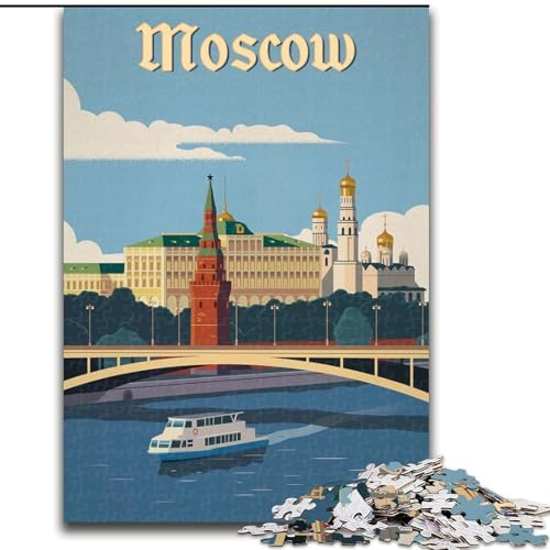 Puzzle für Teenager, 1000 Teile, Moskau-Spielzeug, Denkspiel zur Heimdekoration, für Kinder ab 14 Jahren (38x26cm), 1000 Teile von NGZITNFXL
