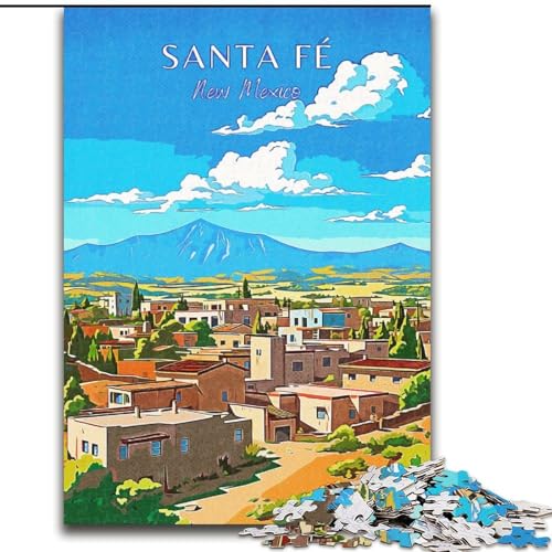 Puzzle für Teenager, 1000 Teile, New Mexico, Santa Fe, Reise, Lernspiel, Herausforderung, Spielzeug, Künstlersammlung, Bildende Kunst (50x75cm), 1000 Teile von NGZITNFXL