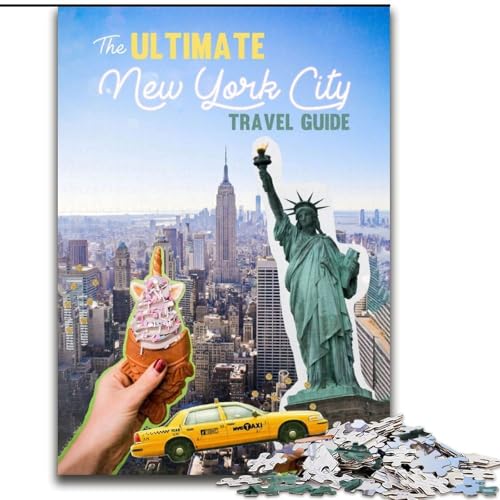 Puzzle für Teenager, 1000 Teile, New York City-Reiseführer, Spielzeug, Denkspiel zur Heimdekoration, für Kinder ab 14 Jahren (50x75cm), 1000 Teile von NGZITNFXL