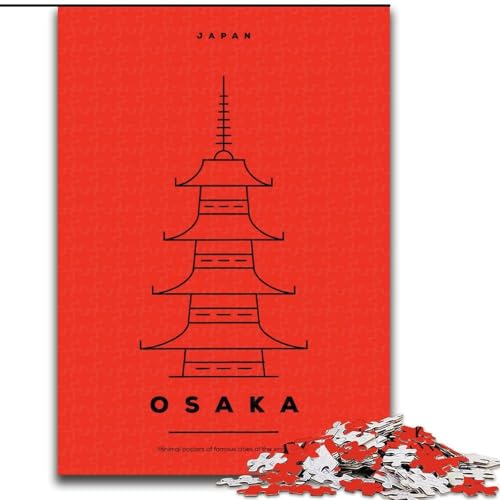 Puzzle für Teenager, 1000 Teile, Osaka, Japan, für Lernspiele, Herausforderung, Spielzeug, Künstlersammlung, Bildende Kunst (50x75cm), 1000 Teile von NGZITNFXL