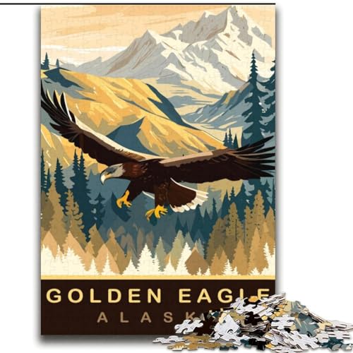 Puzzle für Teenager, 1000 Teile, Steinadler, anspruchsvolles Spiel, Geschenke ganze Familie (38x52cm), 1000 Teile von NGZITNFXL