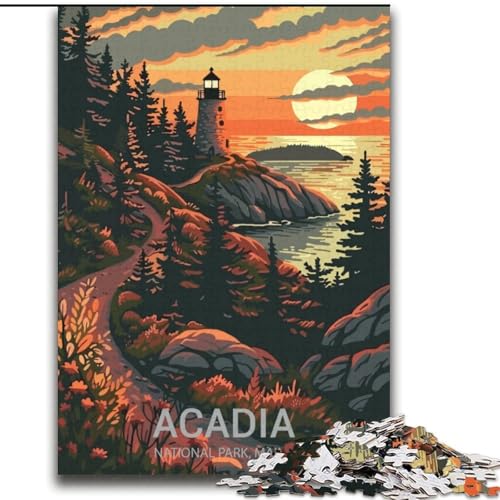 Puzzle für Teenager, Acadia-Nationalpark, anspruchsvolles Spiel, Spielzeug, Geschenk für die ganze Familie, ab 14 Jahren (38x52cm), 1000 Teile von NGZITNFXL