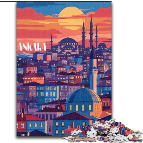 Puzzle für Teenager, Ankara Twilight, anspruchsvolles Spiel und Familienspiel, ganze Familie (50x75cm), 1000 Teile von NGZITNFXL