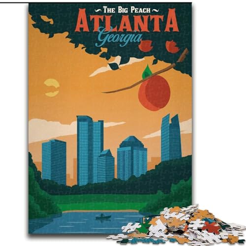 Puzzle für Teenager, Atlanta, anspruchsvolles Spiel und Familienspiel, ganze Familie (50x75cm), 1000 Teile von NGZITNFXL