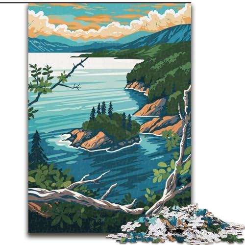 Puzzle für Teenager, Baikalsee-Landschaft, anspruchsvolles Spiel, Spielzeug, Geschenk für die ganze Familie, ab 14 Jahren (50x75cm), 1000 Teile von NGZITNFXL
