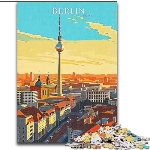 Puzzle für Teenager, Berlin-Reise, anspruchsvolles Spiel, Spielzeug, Geschenk für die ganze Familie, ab 14 Jahren (50x75cm), 1000 Teile von NGZITNFXL