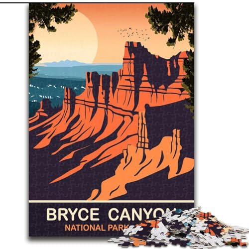 Puzzle für Teenager, Bruce Canyon, Utah, anspruchsvolles Spiel und Familienspiel, ganze Familie (38x26cm), 1000 Teile von NGZITNFXL