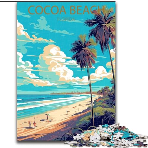 Puzzle für Teenager, Cocoa Beach, Florida Anspruchsvolles Spiel und Familienspiel, ganze Familie (38x26cm), 1000 Teile von NGZITNFXL