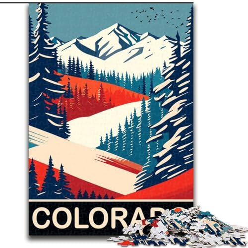 Puzzle für Teenager, Colorado, USA Anspruchsvolles Spiel und Familienspiel, ganze Familie (38x26cm), 1000 Teile von NGZITNFXL