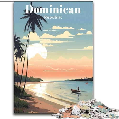 Puzzle für Teenager, Dominikanische Republik, Reisen, anspruchsvolles Spiel und Familienspiel, ganze Familie (50x75cm), 1000 Teile von NGZITNFXL
